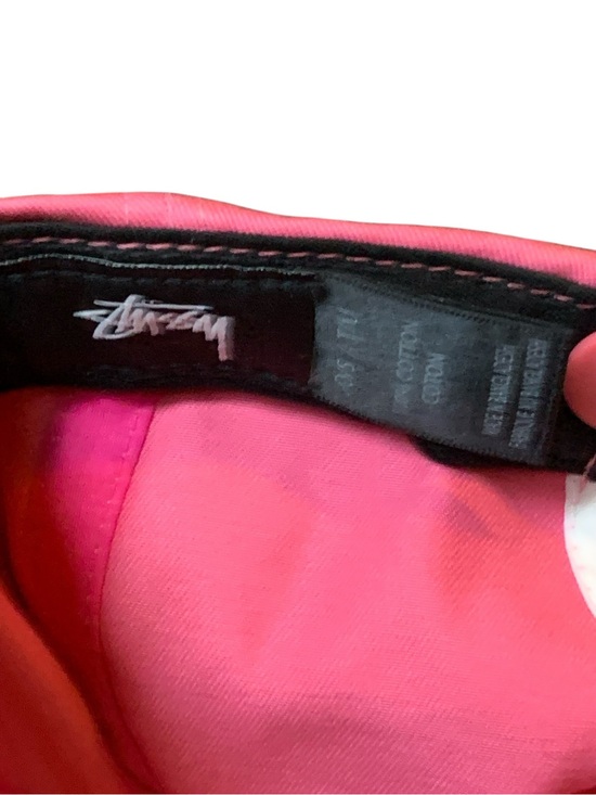 Rare Stussy World Tribe Snapback Hat Pink Teal Logo Vintage Deadstock Streetwear